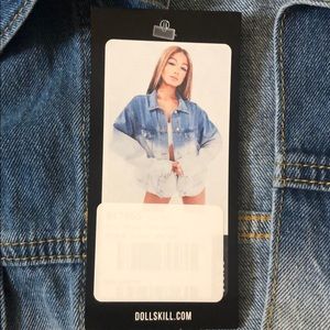 Dolls Kill Jackets & Coats - Oversized dip dye denim jacket Dolls Kill Jackets & Coats - Oversized dip dye denim jacket